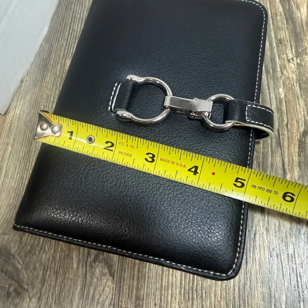 Franklin Covey Scottsdale Black Leather Pocket Planner Binder 29699 Licorice